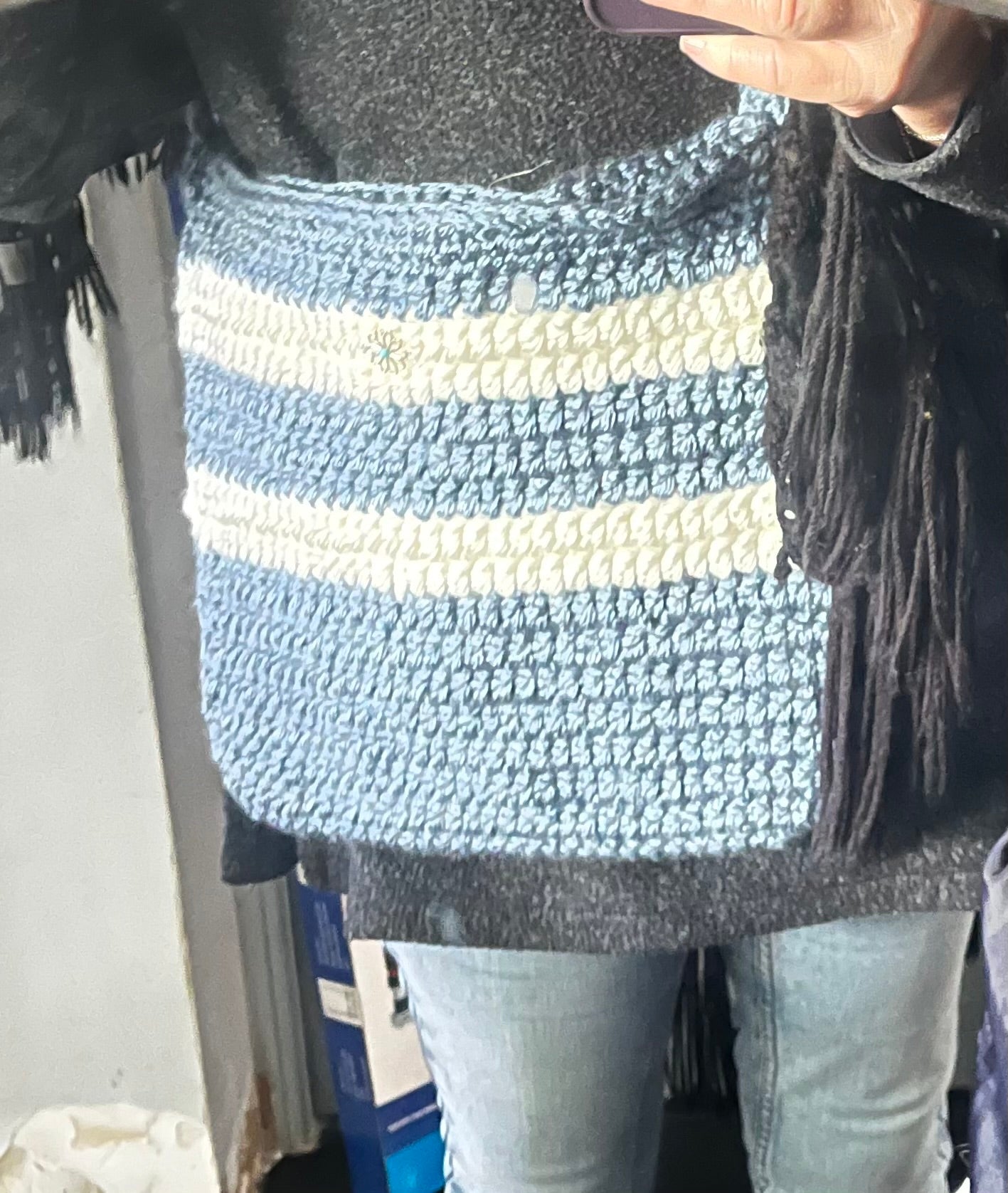 Sac bleu et blanc