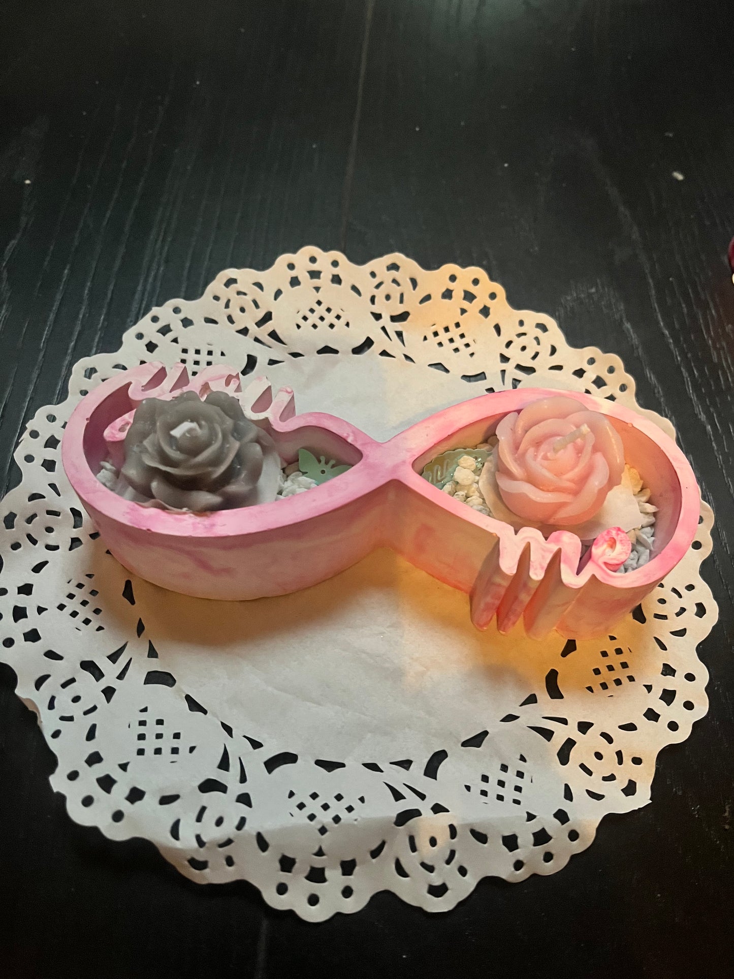 Bougie / you and me en plâtre