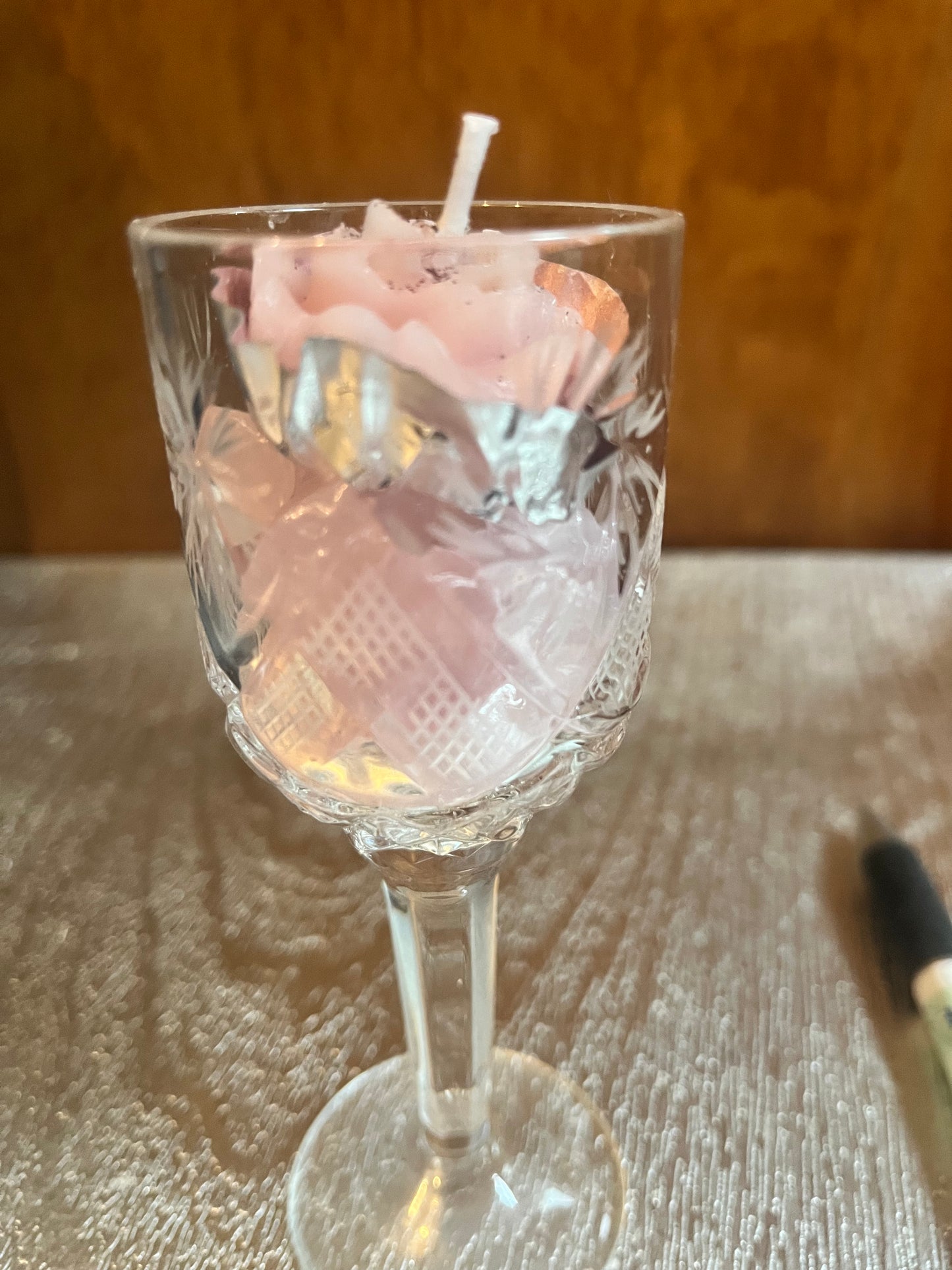 Bougie / mini verre à pieds