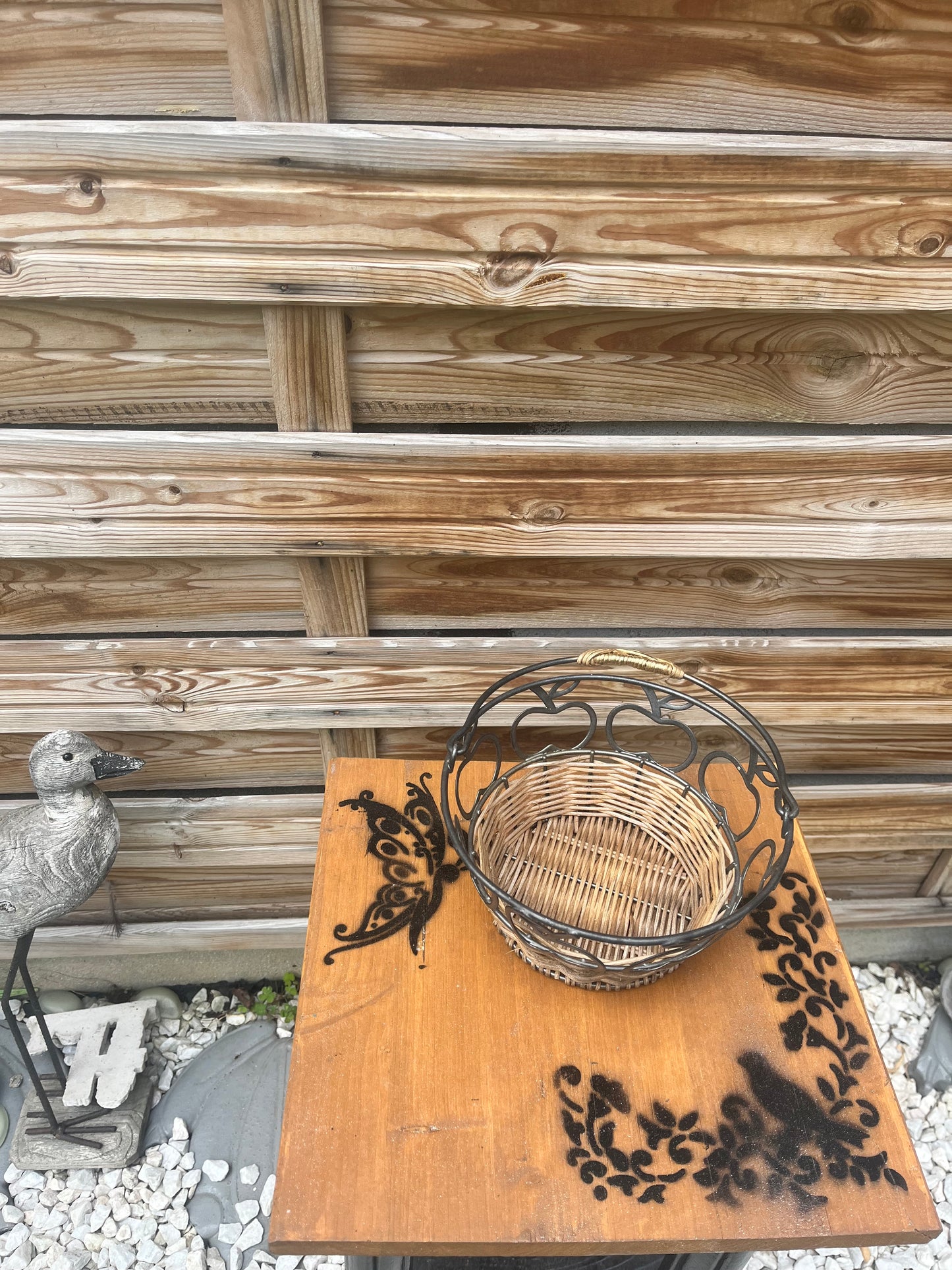 Panier décors pommes