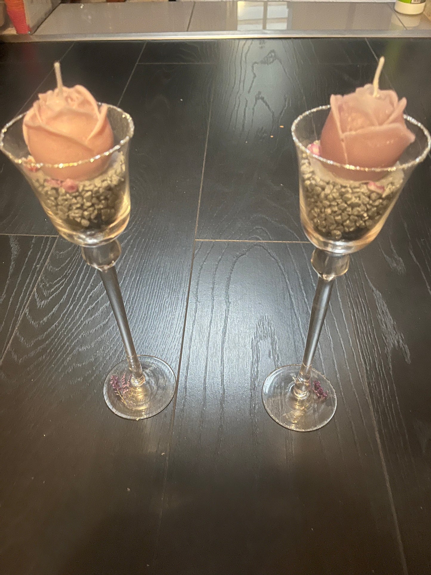 Bougie / haut verre à pied
