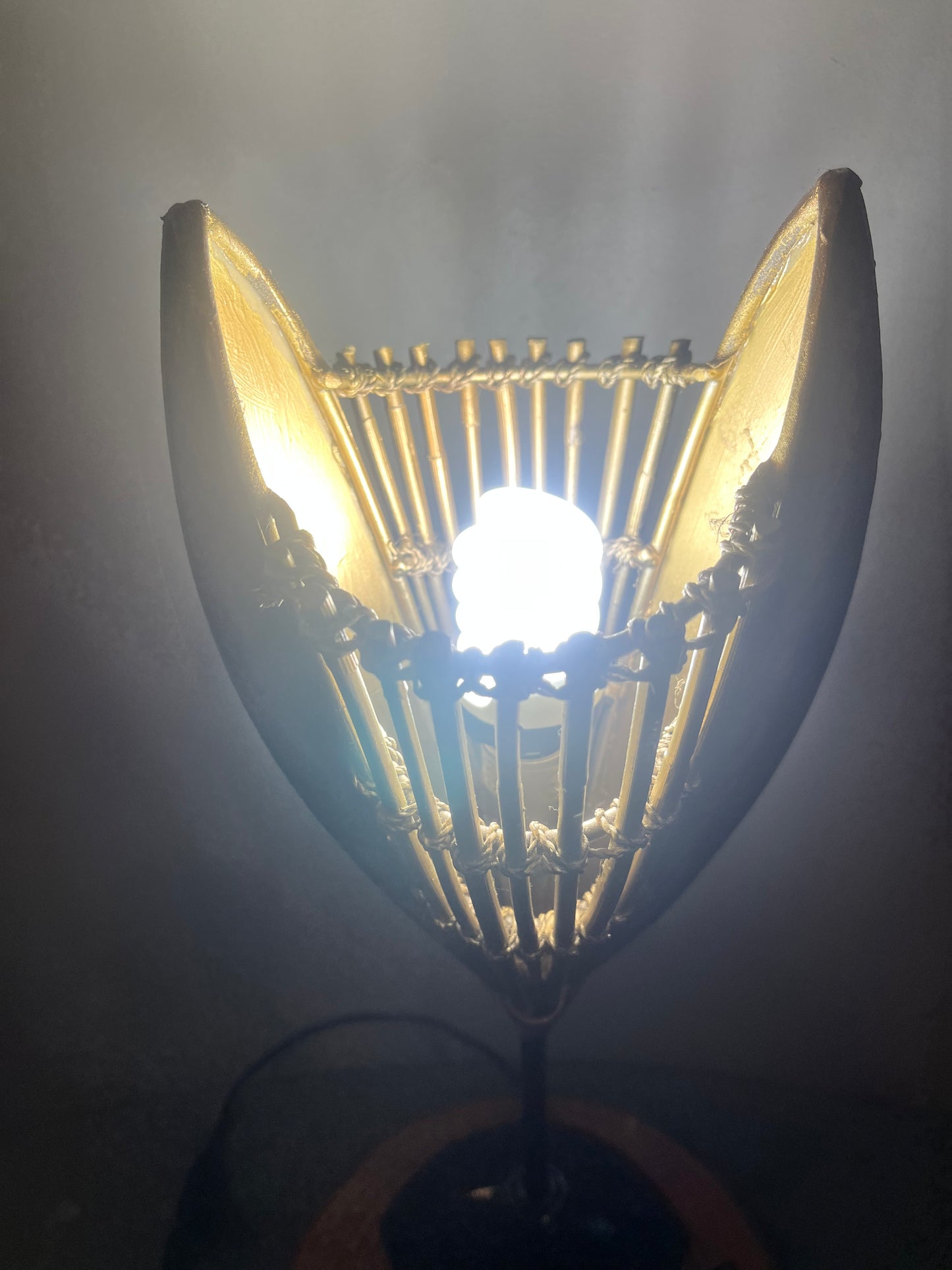 Lampe noire et or avec mise à prix à 79,00 euros