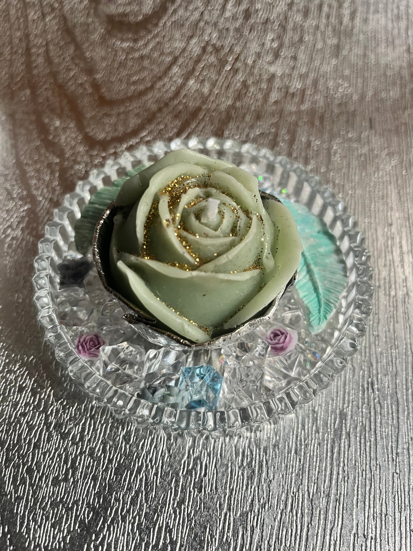Bougie / coupelle en verre