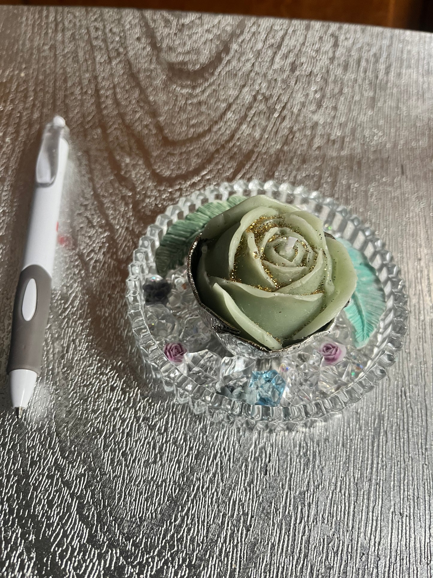 Bougie / coupelle en verre