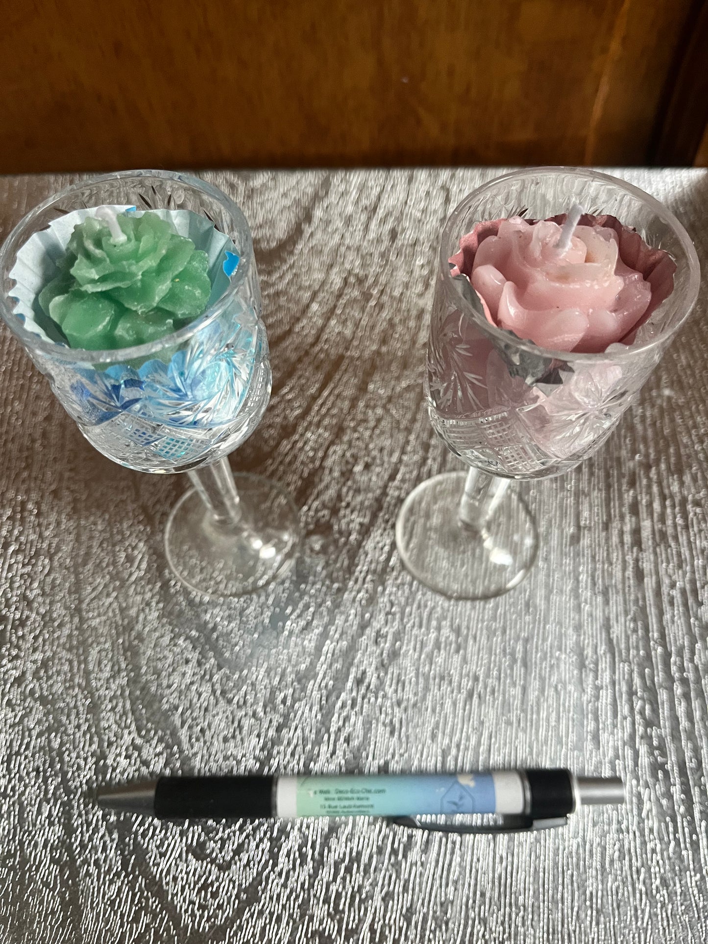 Bougie / mini verre à pieds