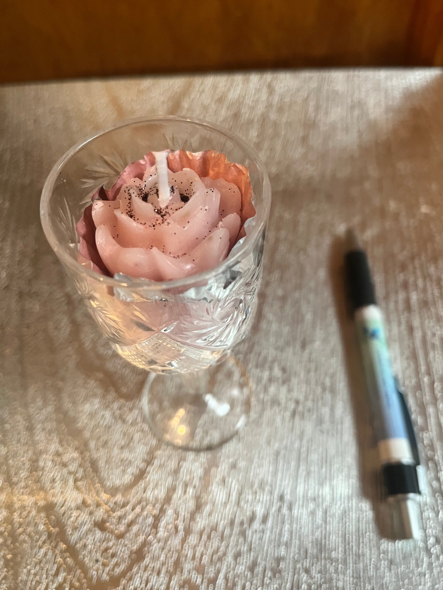 Bougie / mini verre à pieds