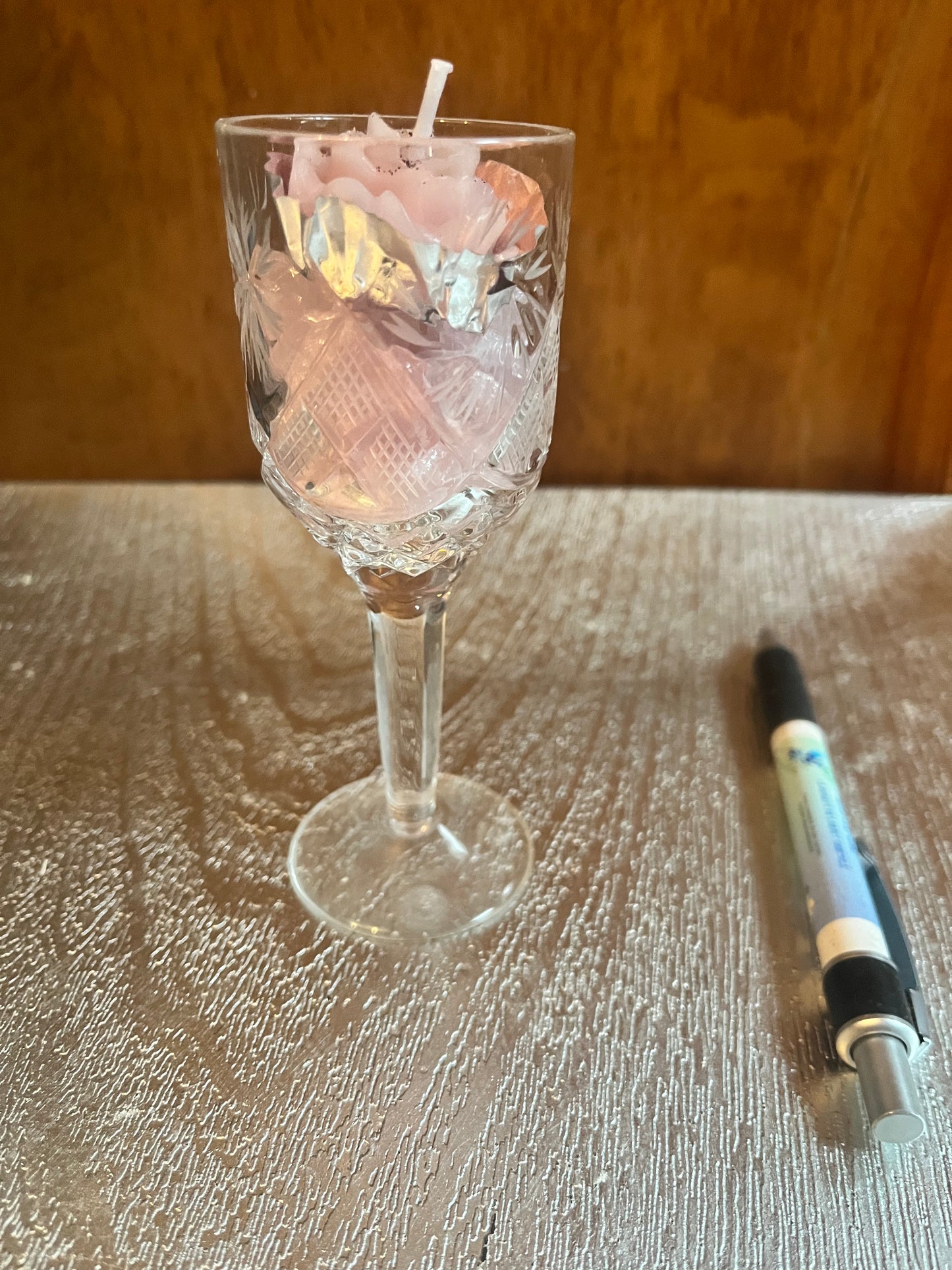 Bougie / mini verre à pieds