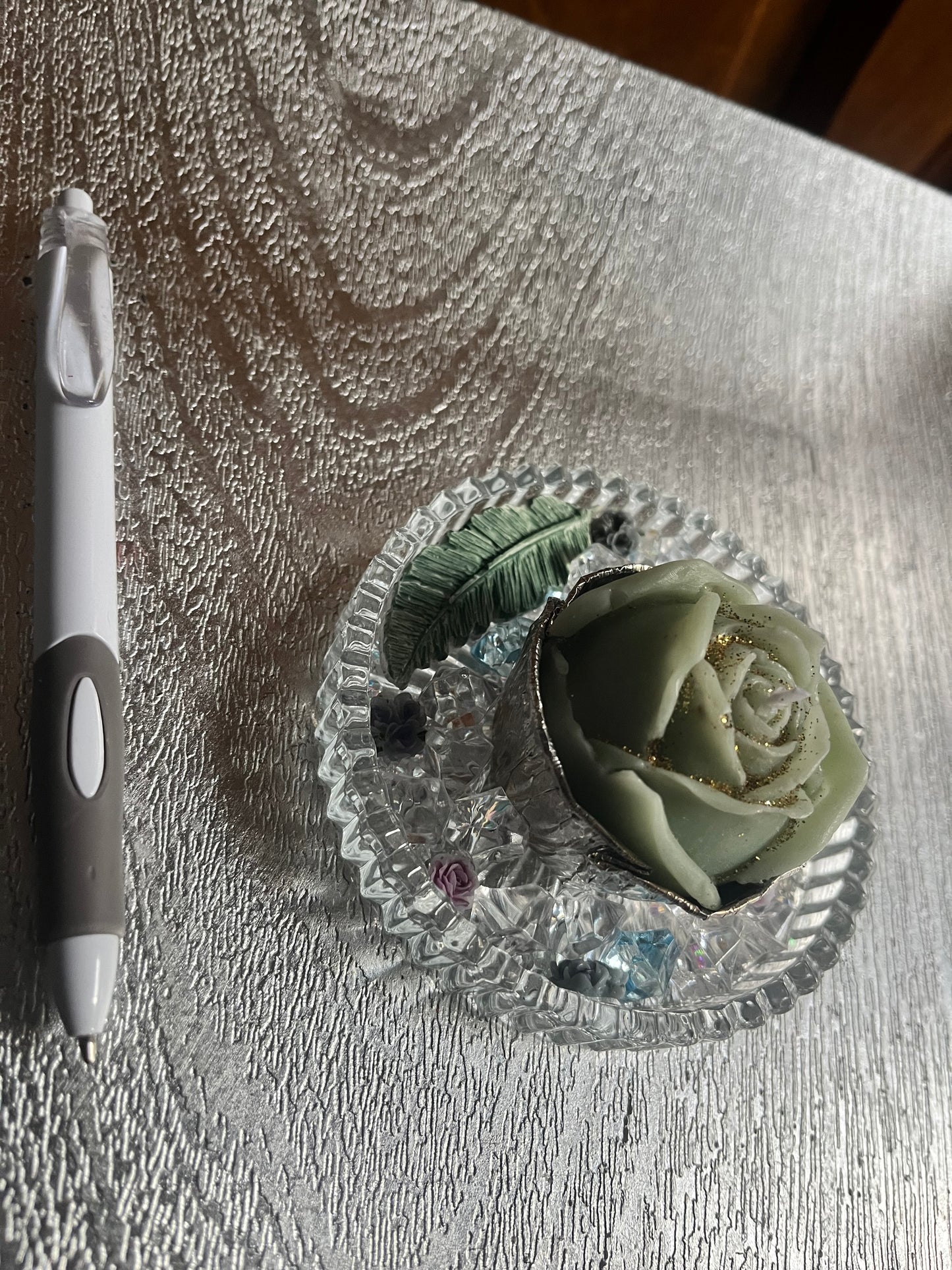 Bougie / coupelle en verre