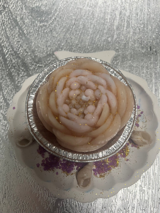 Bougie / coquille st Jacques en plâtre