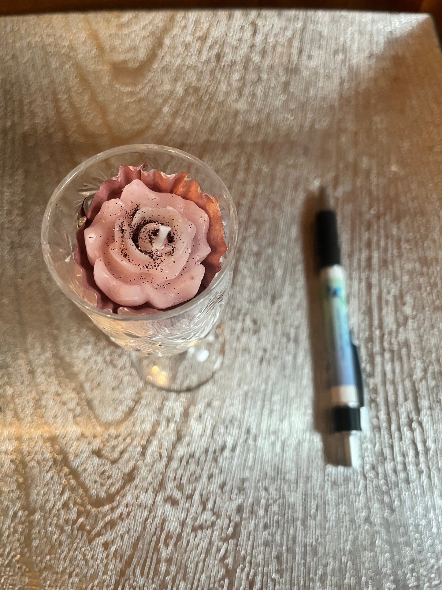 Bougie / mini verre à pieds