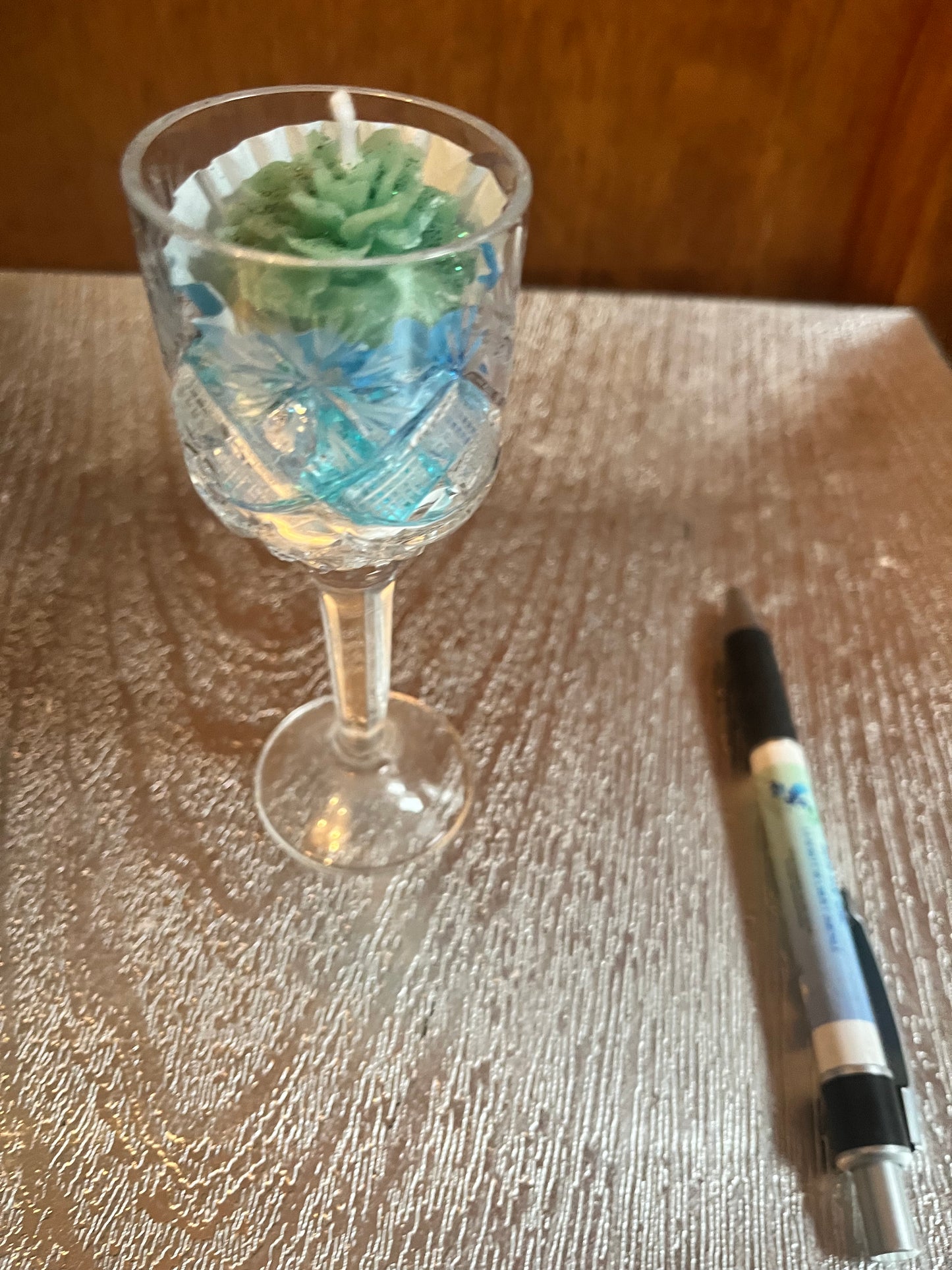 Bougie / mini verre à pieds