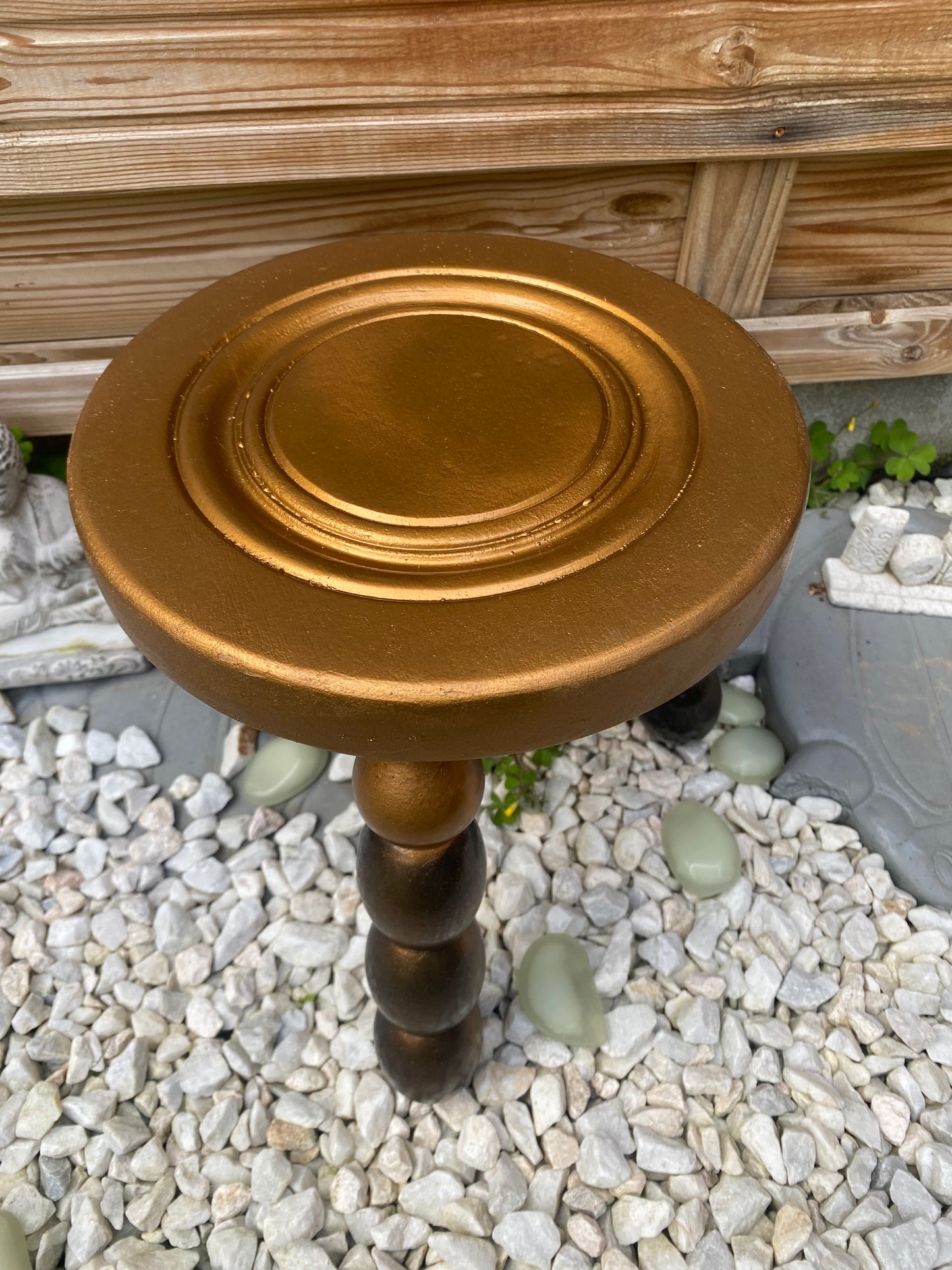 Banc noir et bronze