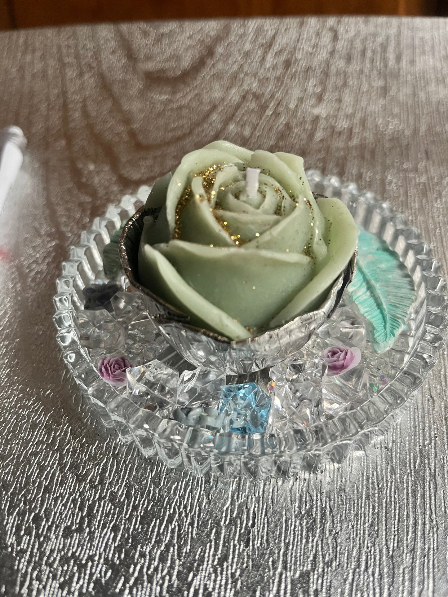 Bougie / coupelle en verre