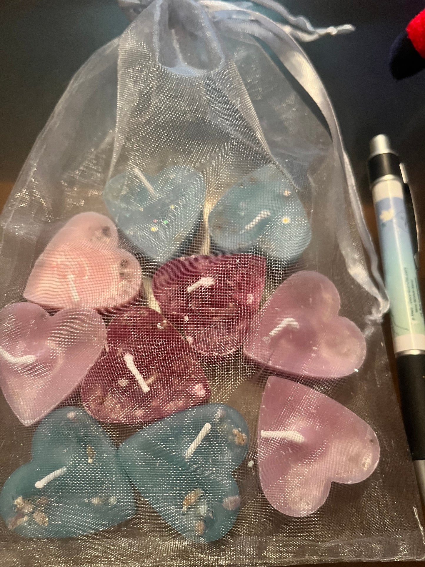 Bougies / Recharge de 10 mini cœurs + 1 gratuite
