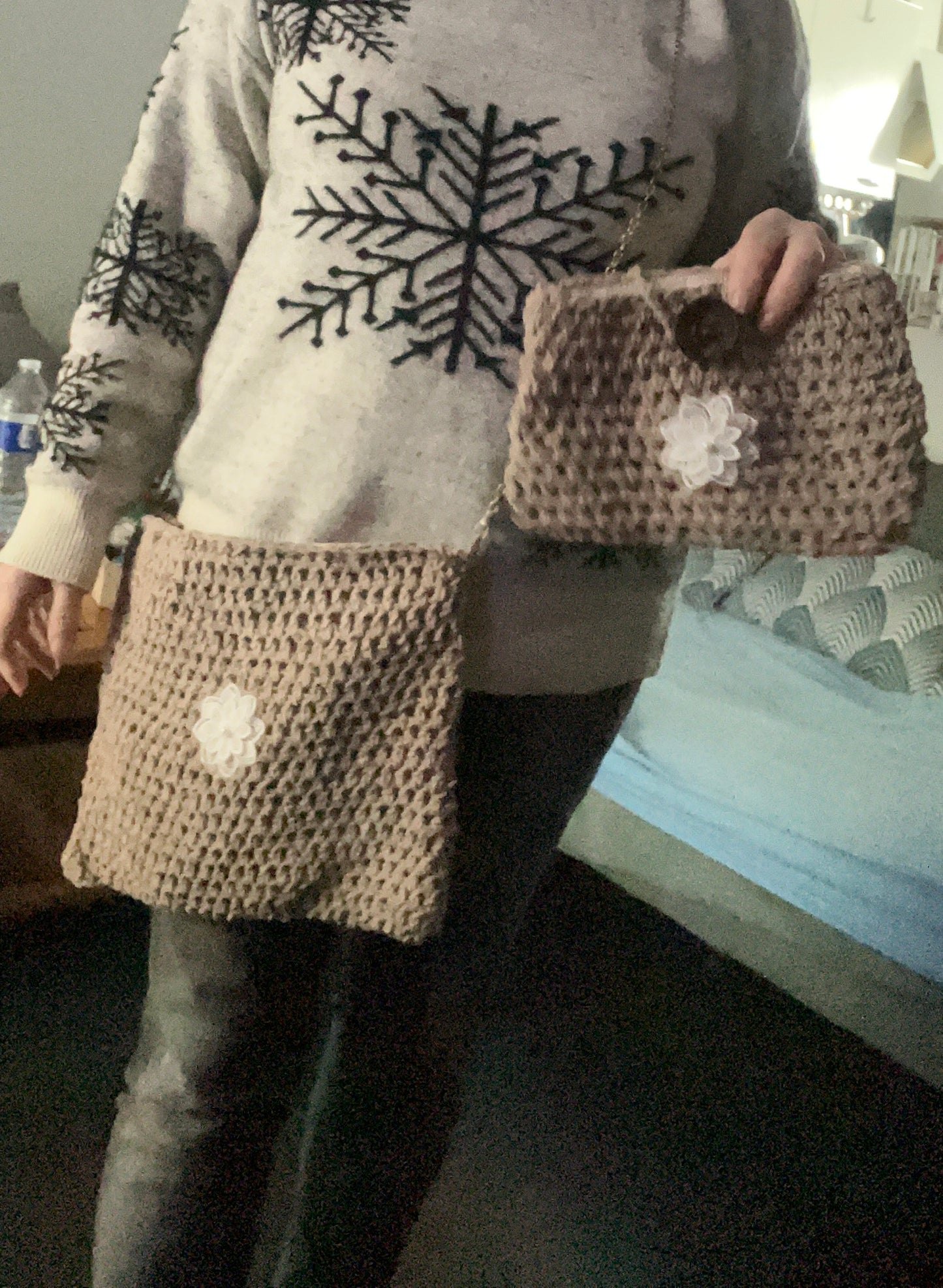 Sac et pochette beige