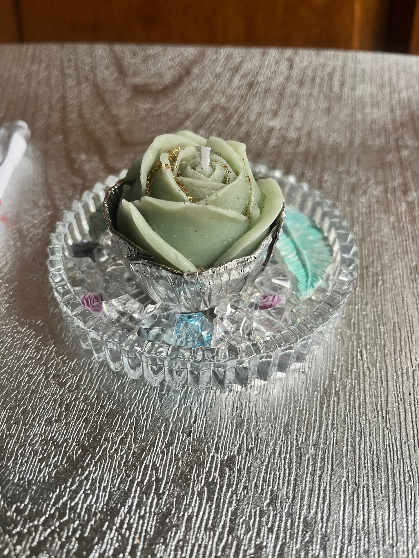 Bougie / coupelle en verre