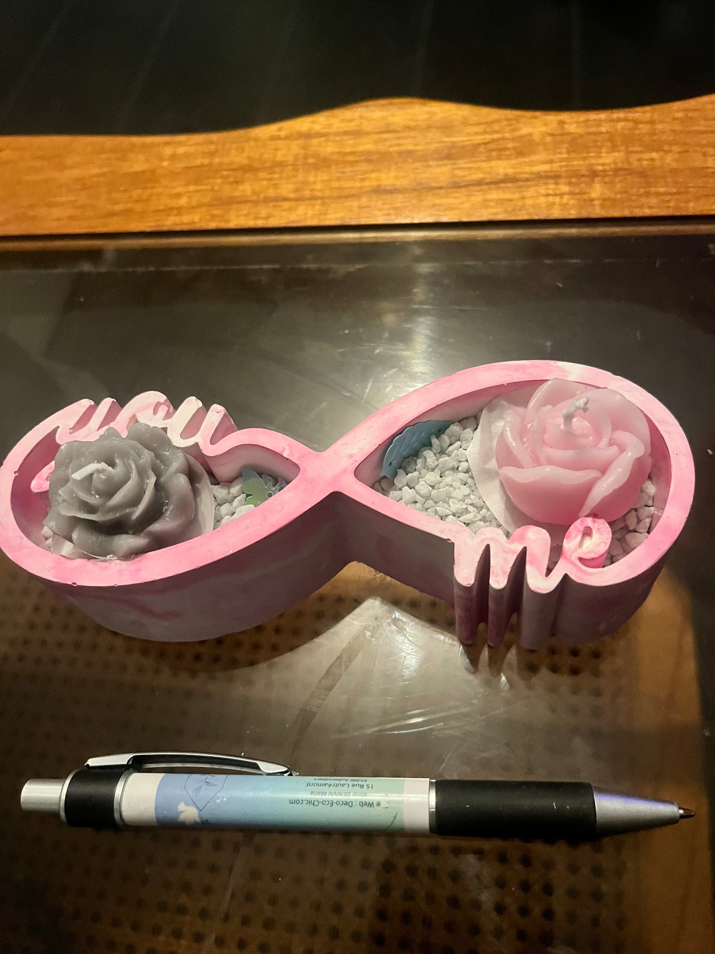 Bougie / you and me en plâtre