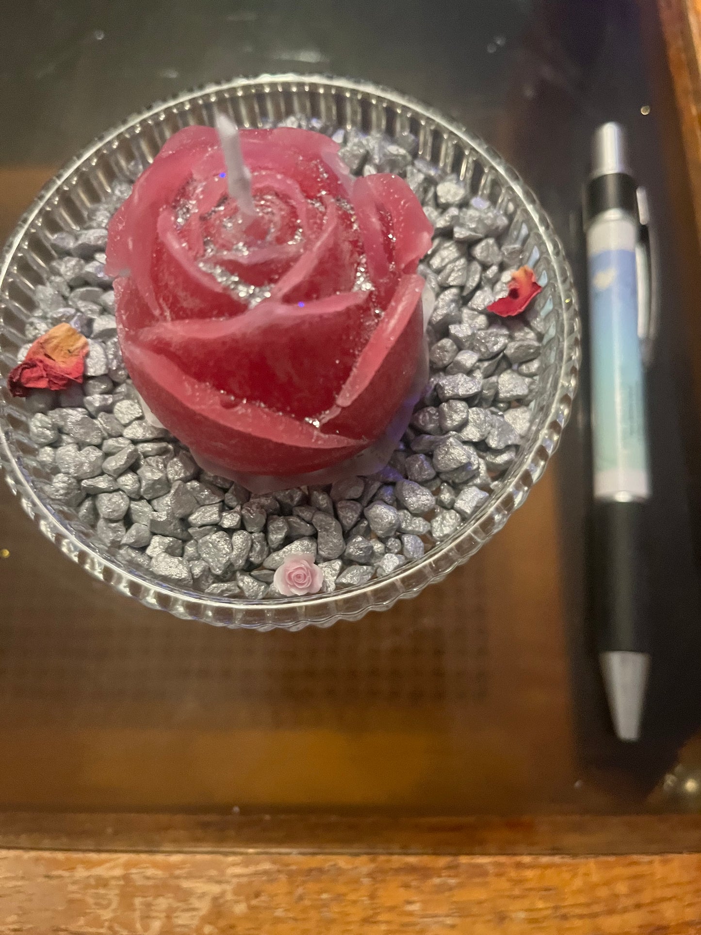 Bougie / coupe en verre