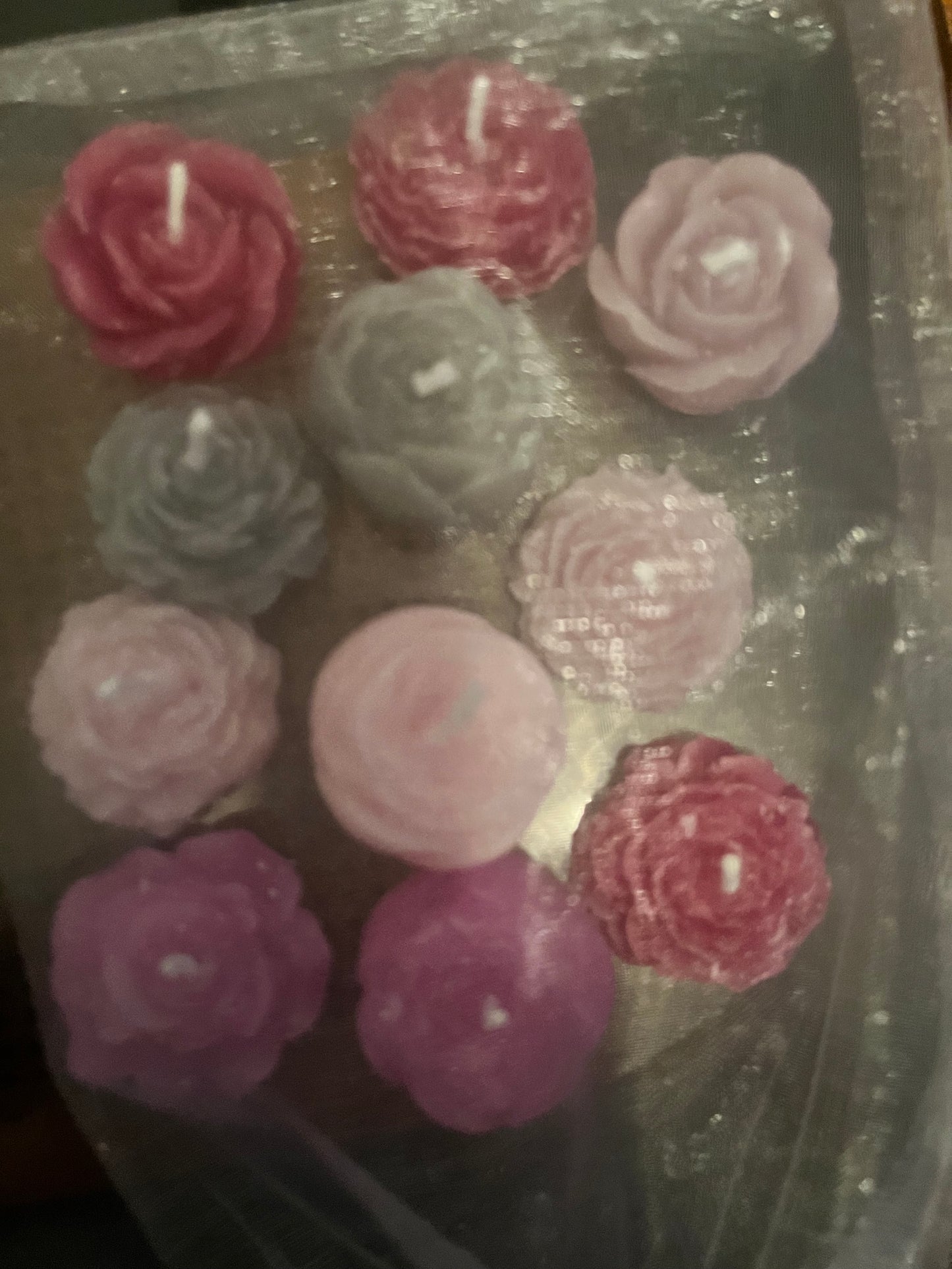Bougies / recharge de 10 mini fleurs +1 gratuite