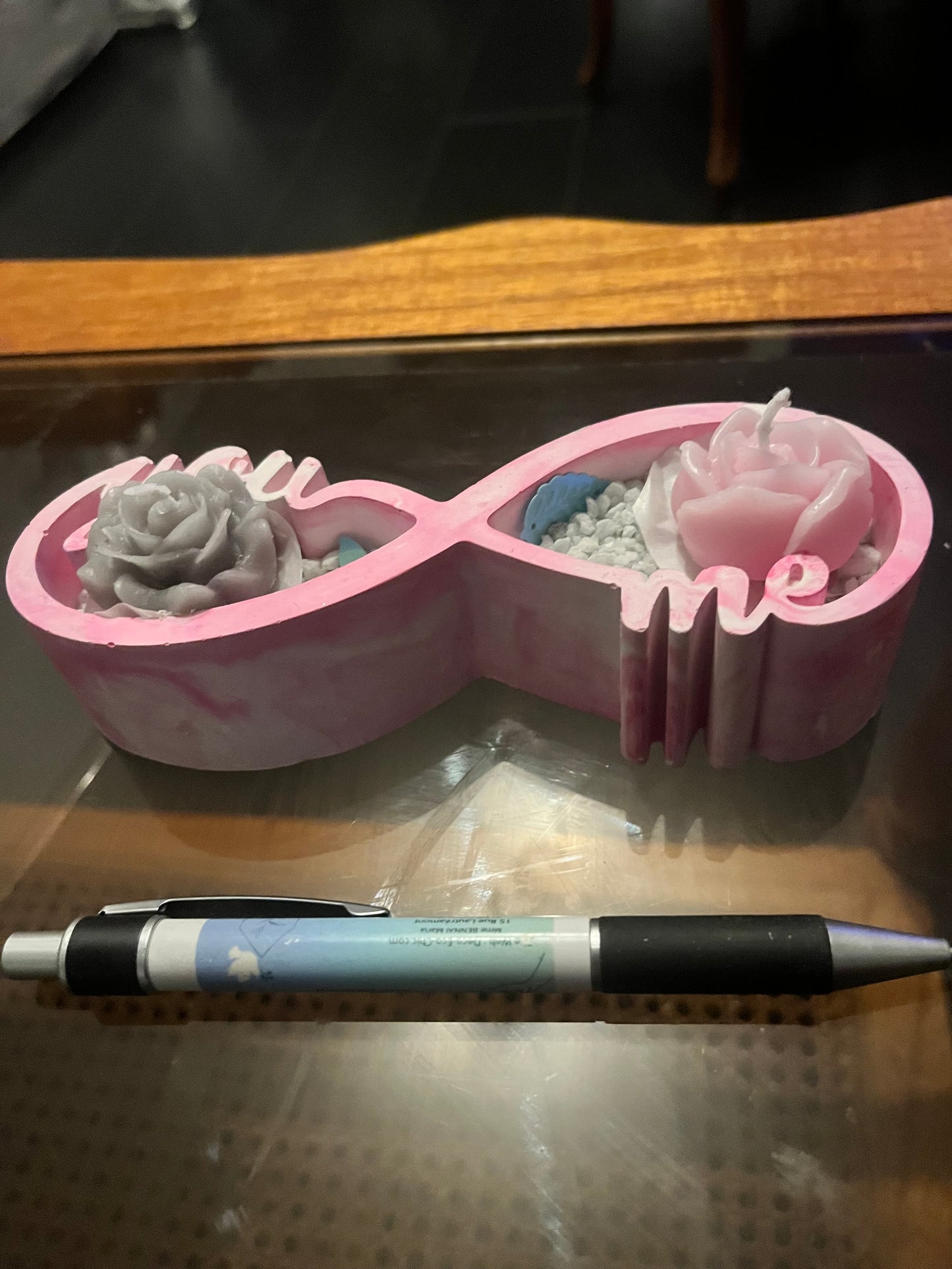Bougie / you and me en plâtre