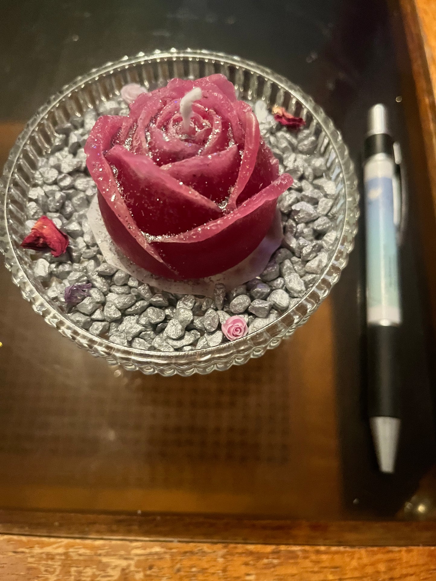 Bougie / coupe en verre