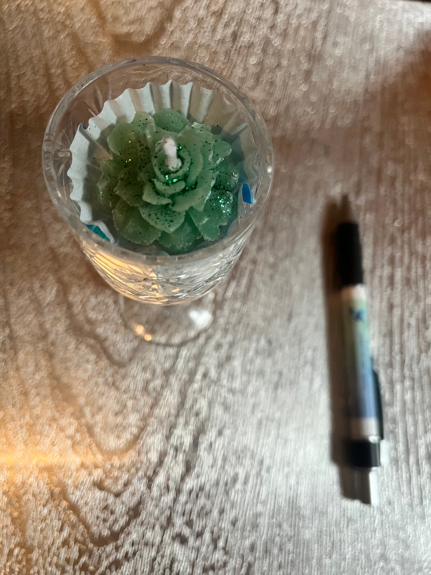 Bougie / mini verre à pieds