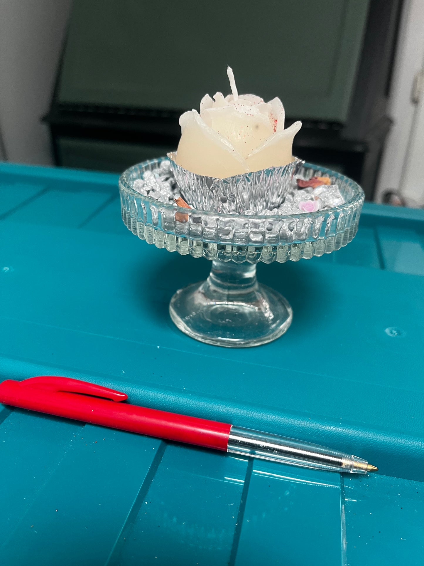 Bougie / coupe en verre