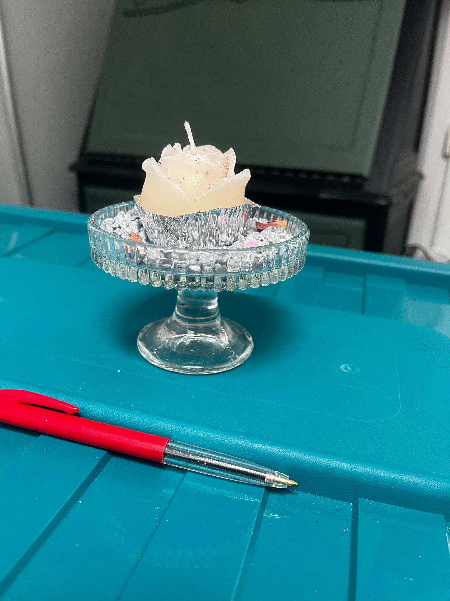 Bougie / coupe en verre