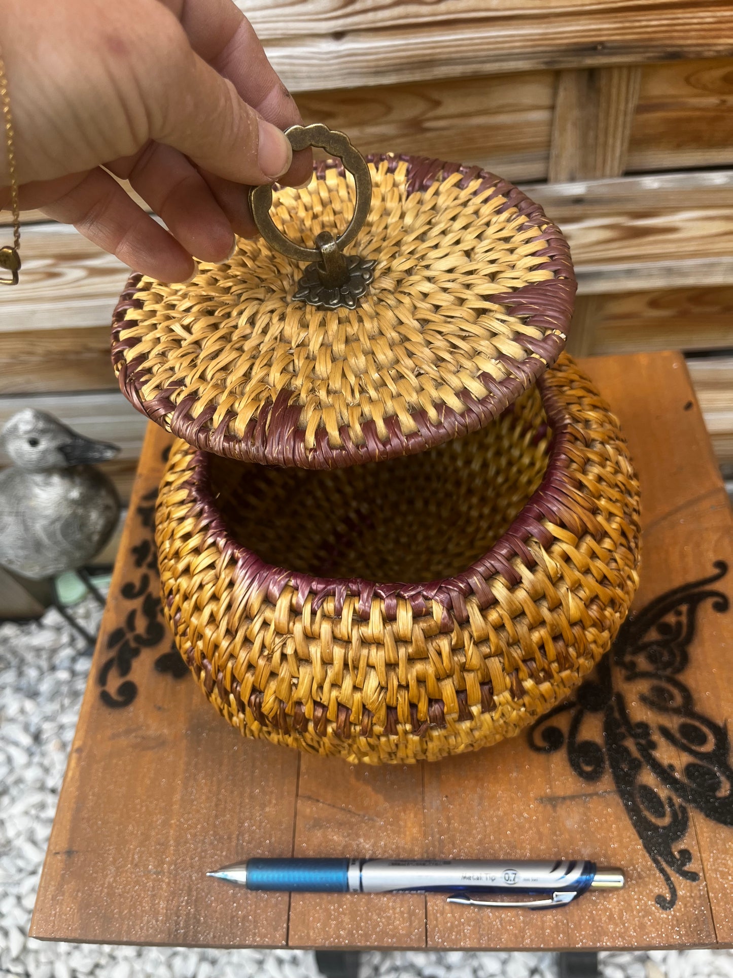 Panier avec couvercle