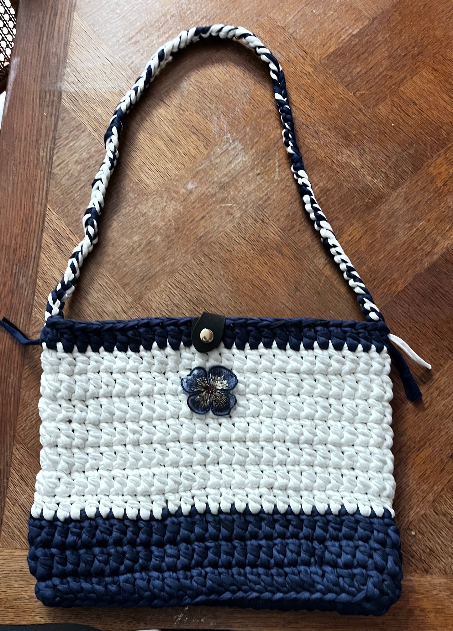 Sac bleu et blanc