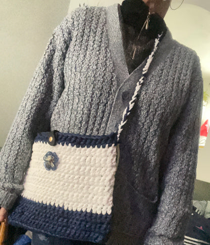 Sac bleu et blanc