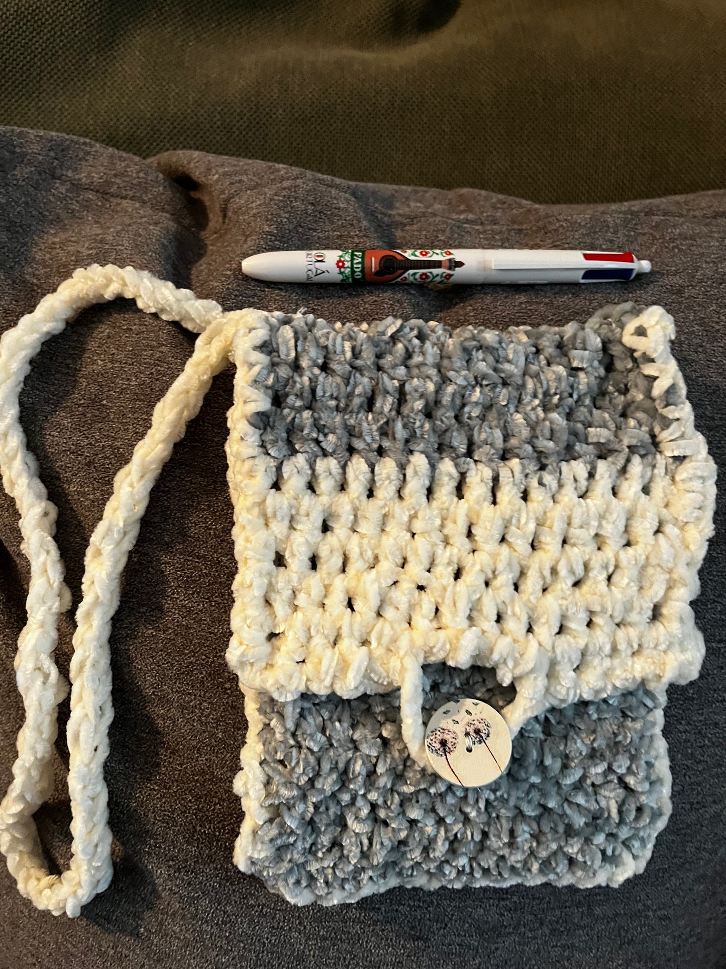 Sac mini gris et blanc