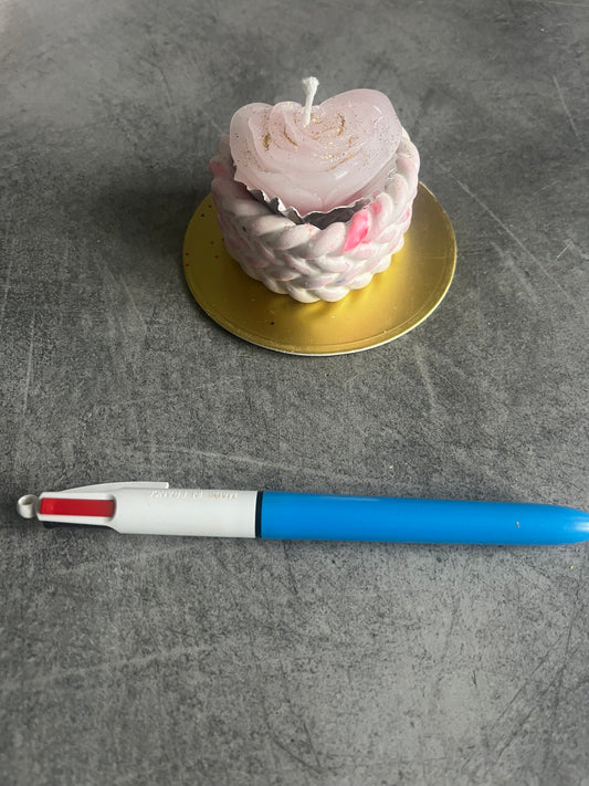 Support bougie torsadé/coeur