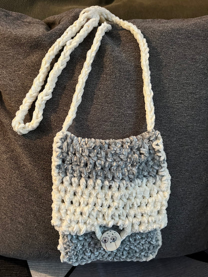 Sac mini gris et blanc