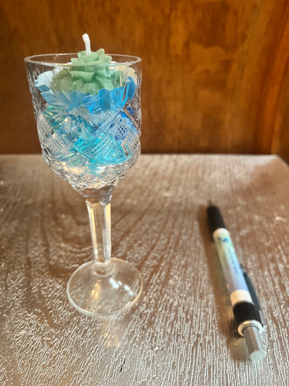 Bougie / mini verre à pieds