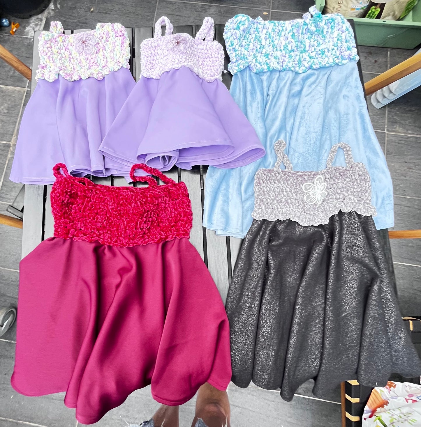 Robes avec haut en crochet