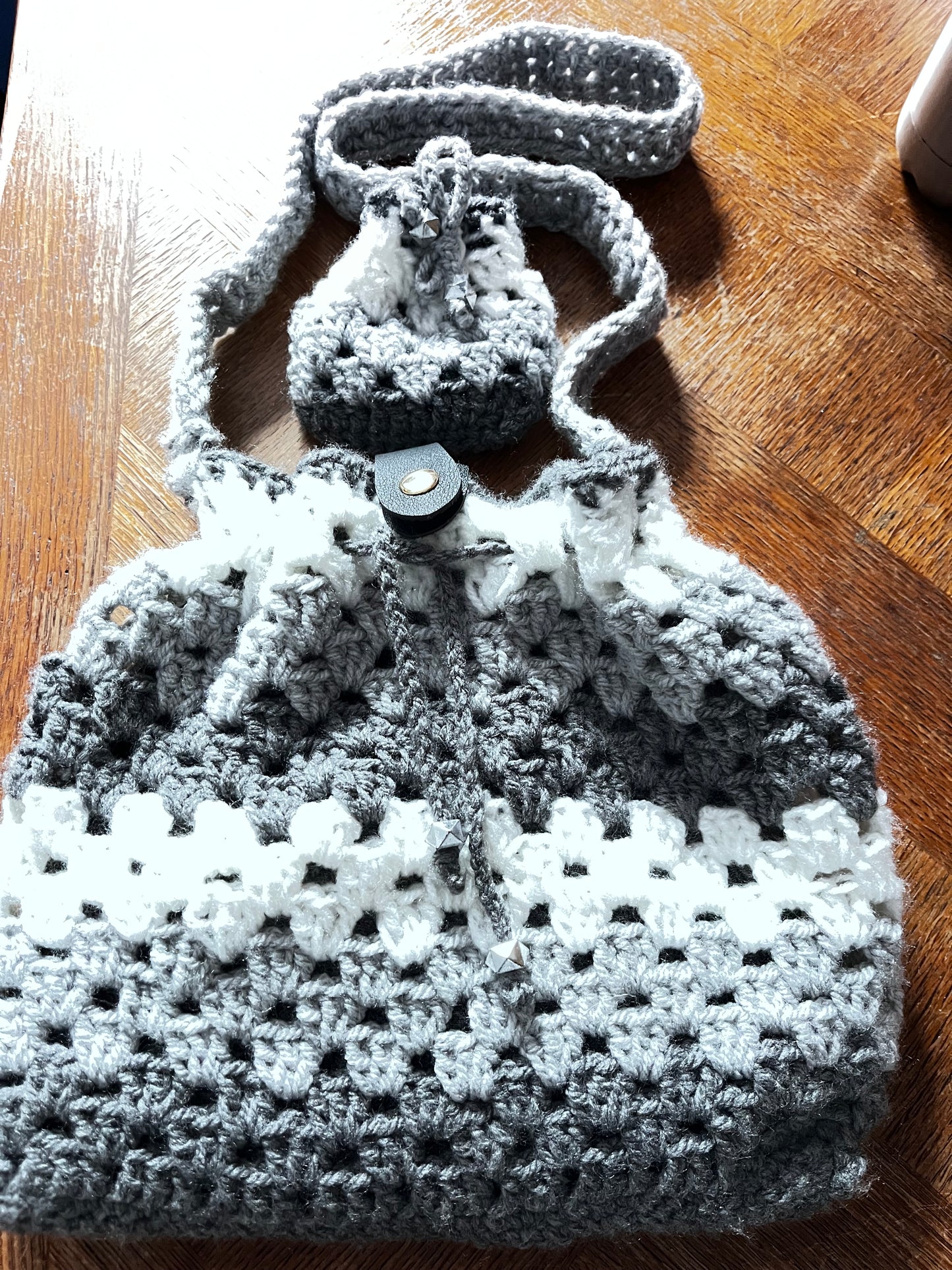 Sac 3 tons de gris et blanc