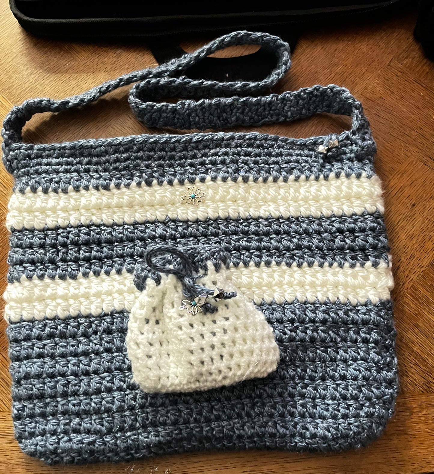 Sac bleu et blanc