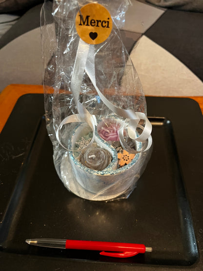 Bougie / yin et yang en plâtre