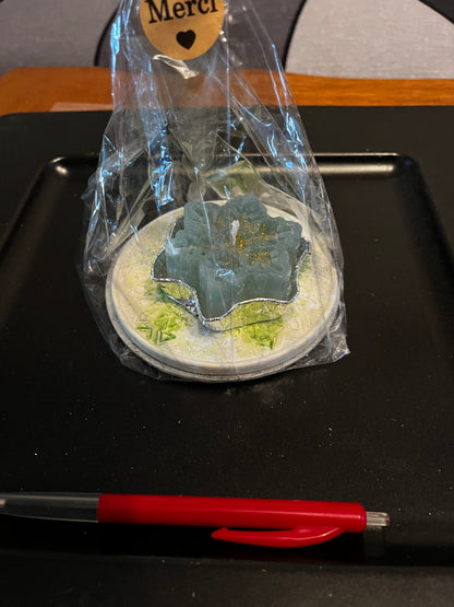 Plateau rond avec bougie