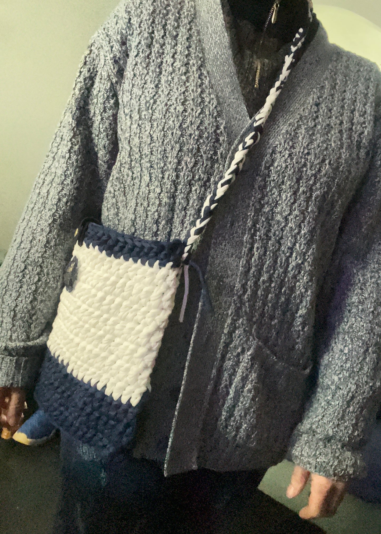 Sac bleu et blanc