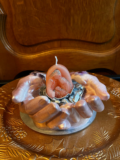 Bougie / paire de mains