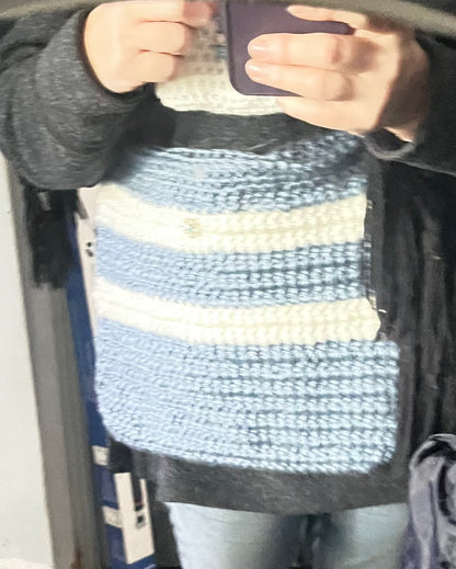 Sac bleu et blanc