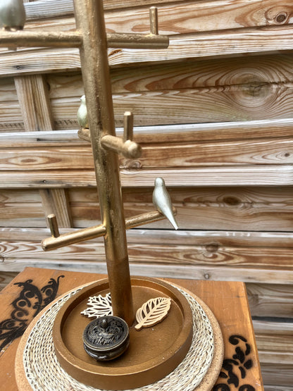 Porte bijoux avec décor oiseaux