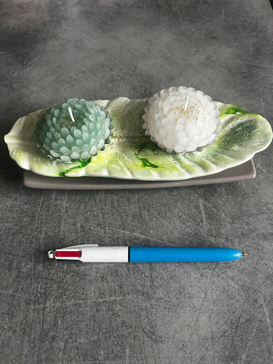 Porte Bougie feuille