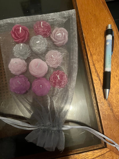 Bougies / recharge de 10 mini fleurs +1 gratuite