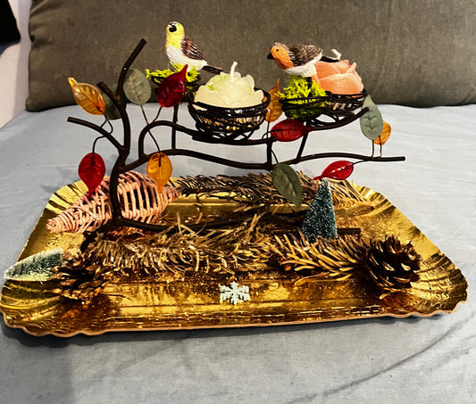 Porte bougies fleurs