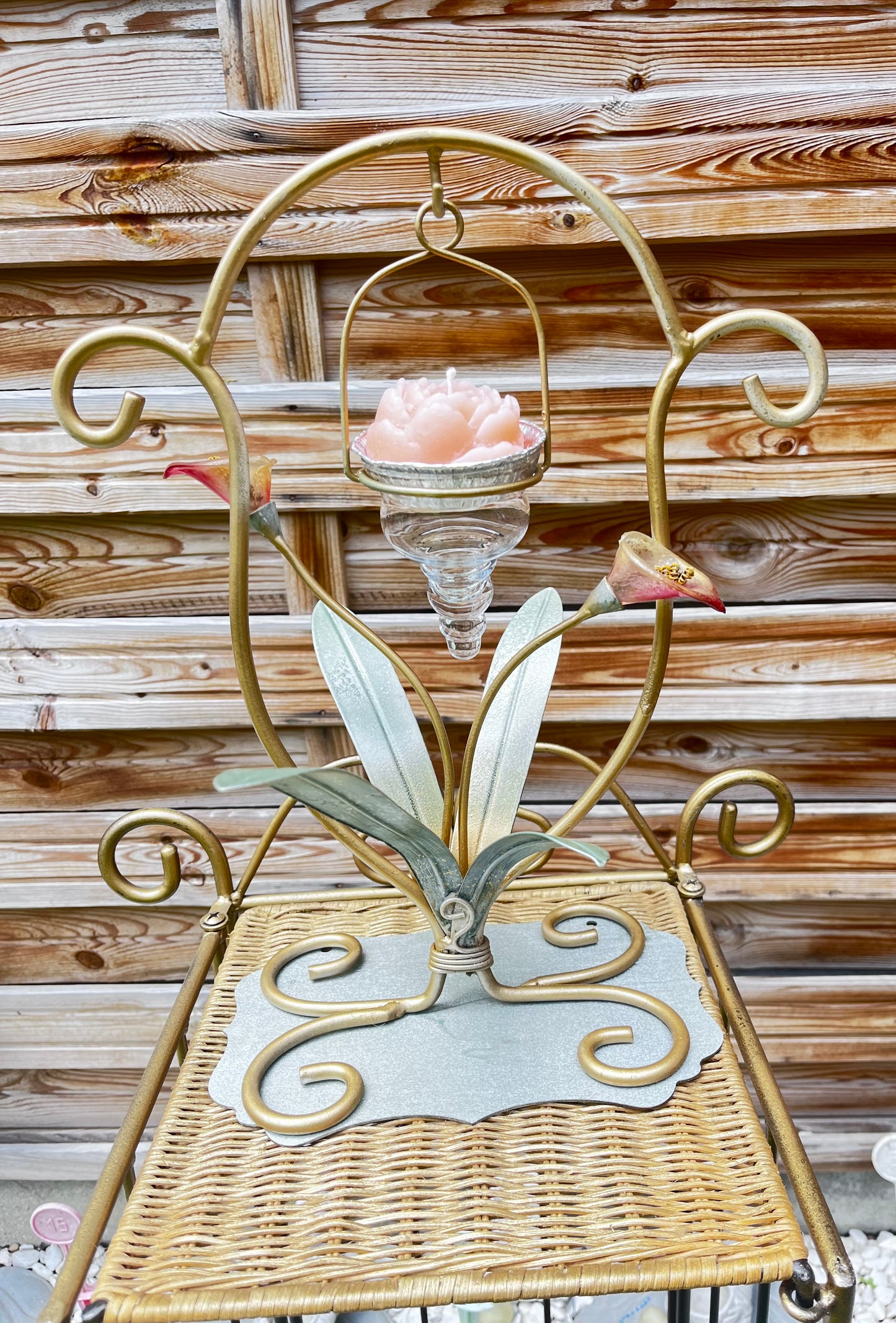 Porte bougie fleurs