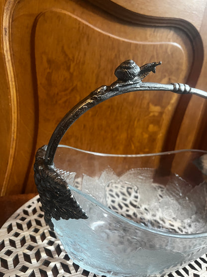 Corbeille à fruit en verre