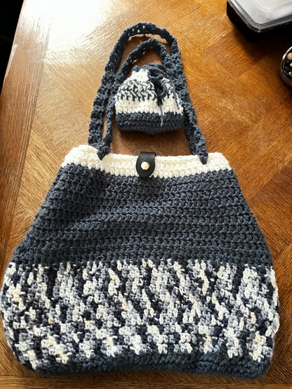 Sac bleu et blanc